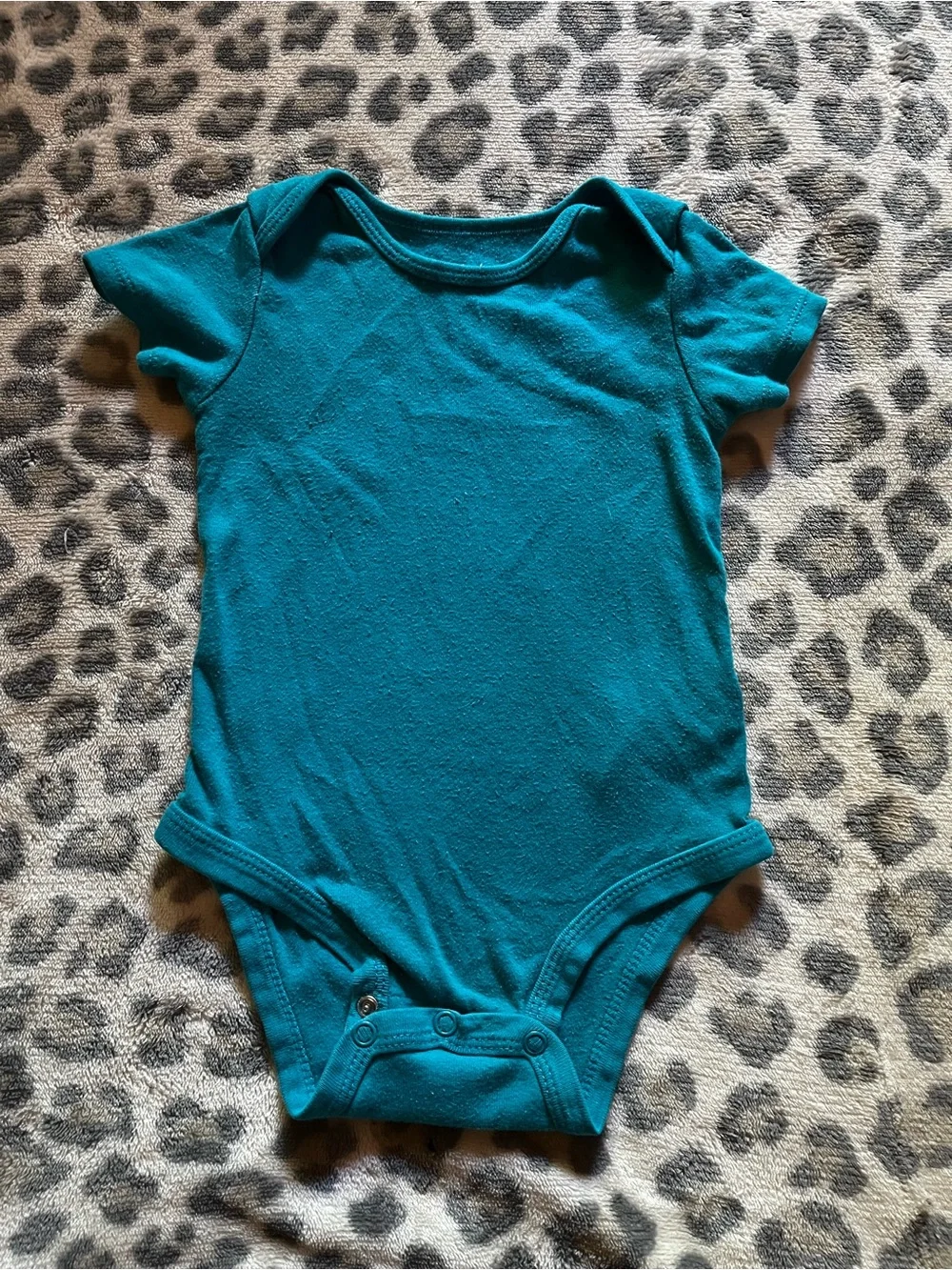 Carter's Teal Short-Sleeve One-Piece Bodysuit